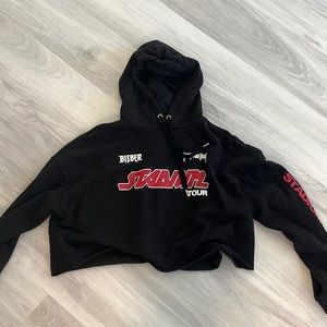 Cropped Justin Bieber Tour hoodie